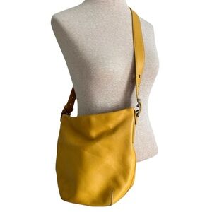 COACH Vintage Soho Leather Duffle Bag in Yellow #9186